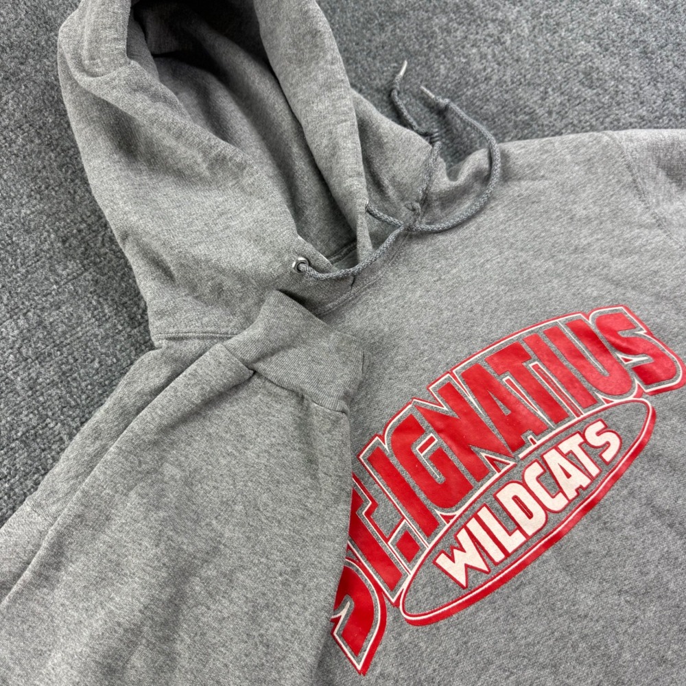 Jerzees NuBlend Hoodie Medium Gray St Ignatius Wildcats Graphic Mens